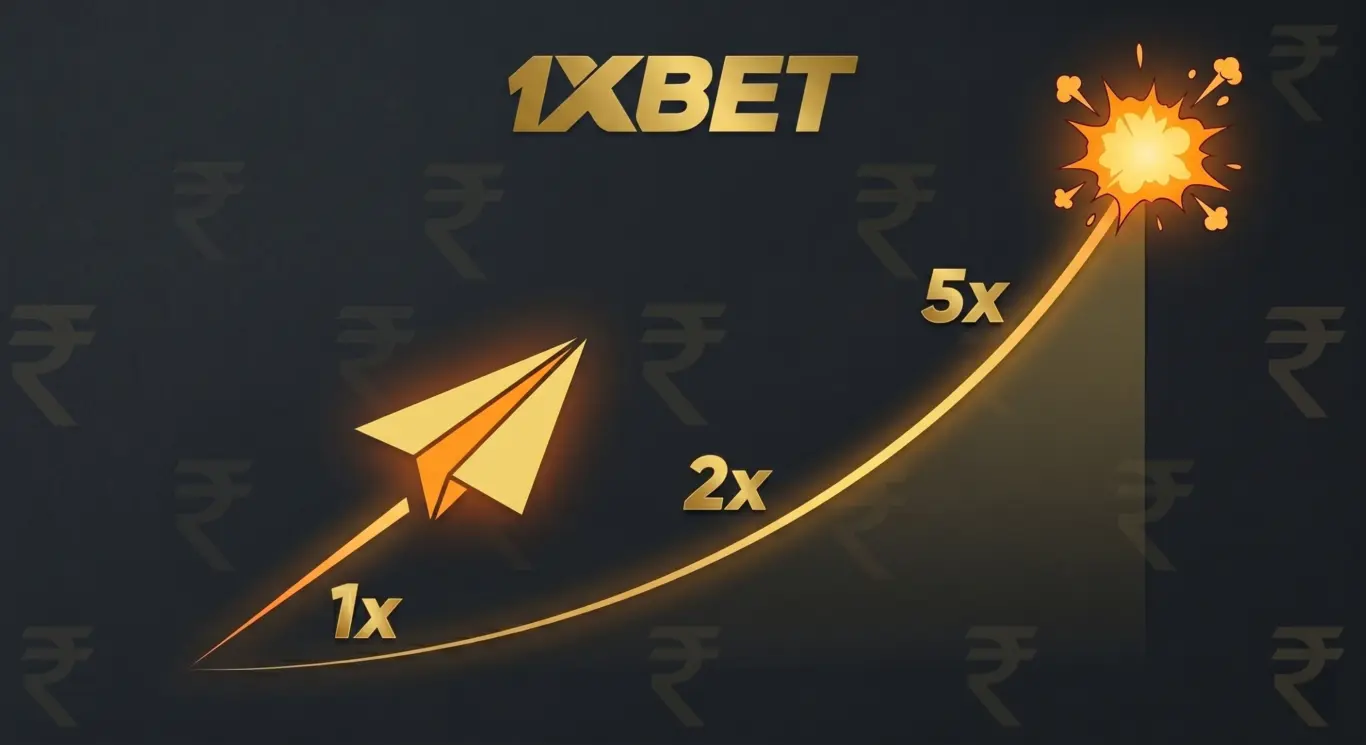 1xBet crash game India 2026