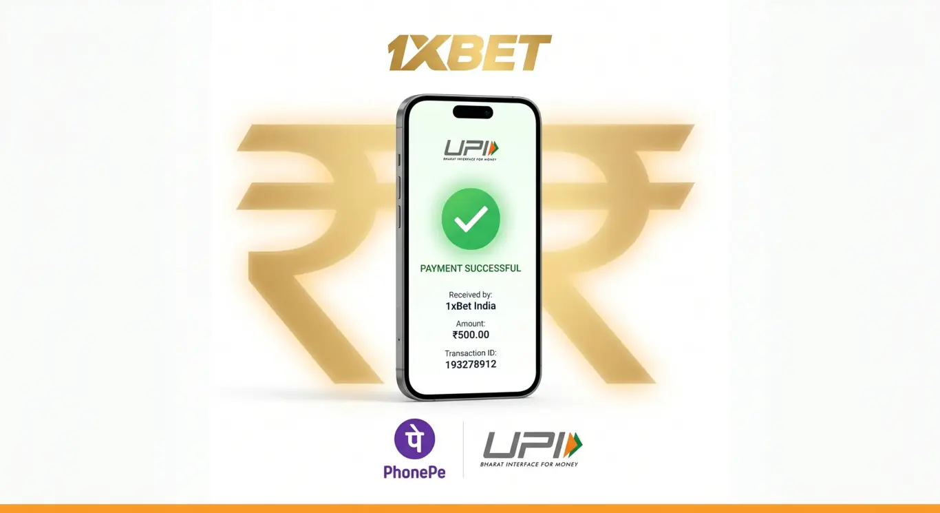 1xBet deposit via UPI India 2026
