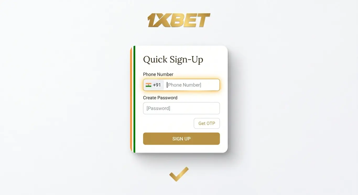 1xBet registration India 2026
